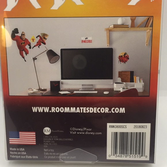 Disney Pixar Incredibles 2 Wall Decals Peel and Stick Package of 23 - Picture 5 of 10